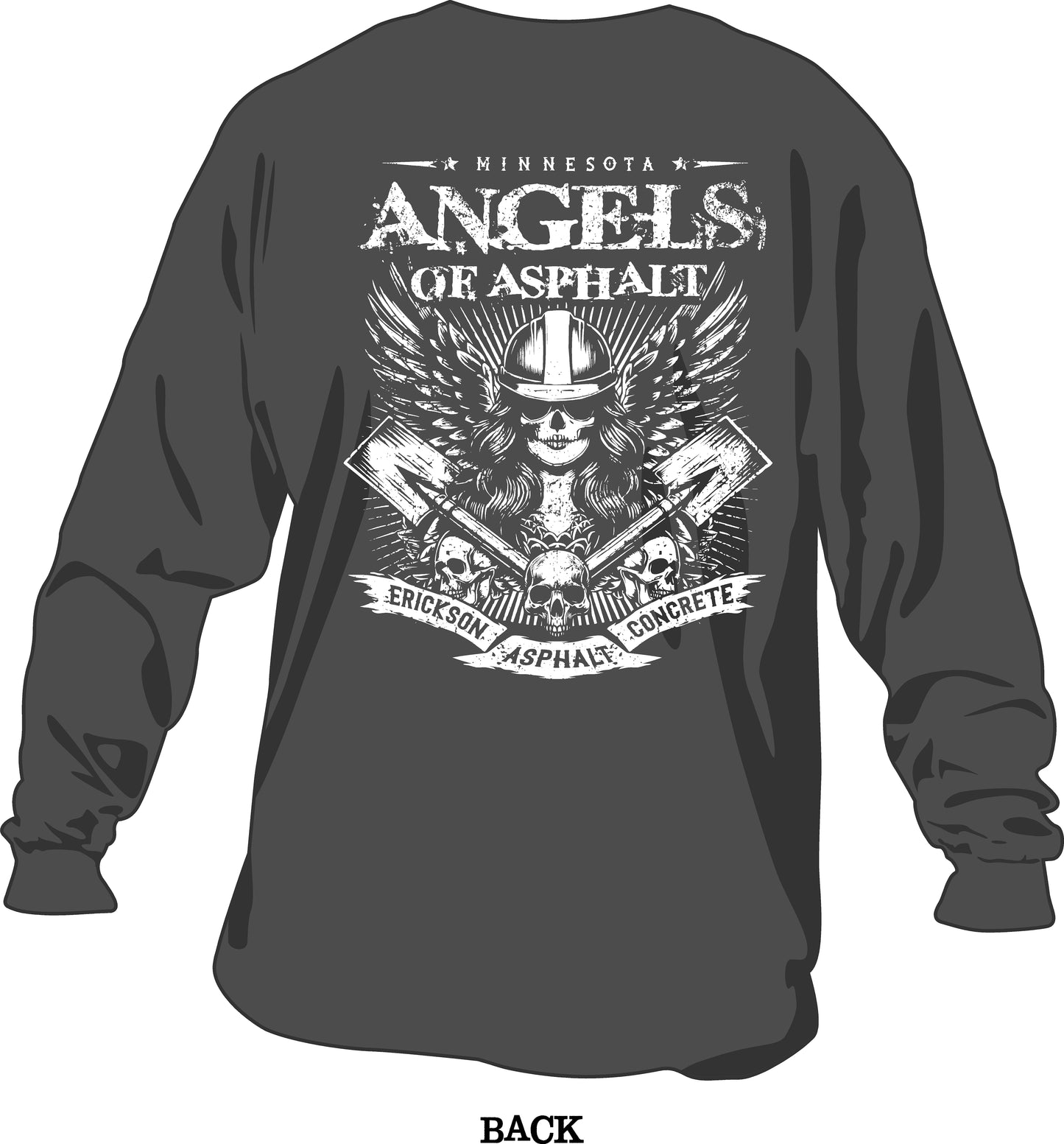 Angel's of Asphalt Long Sleeve - Charcoal
